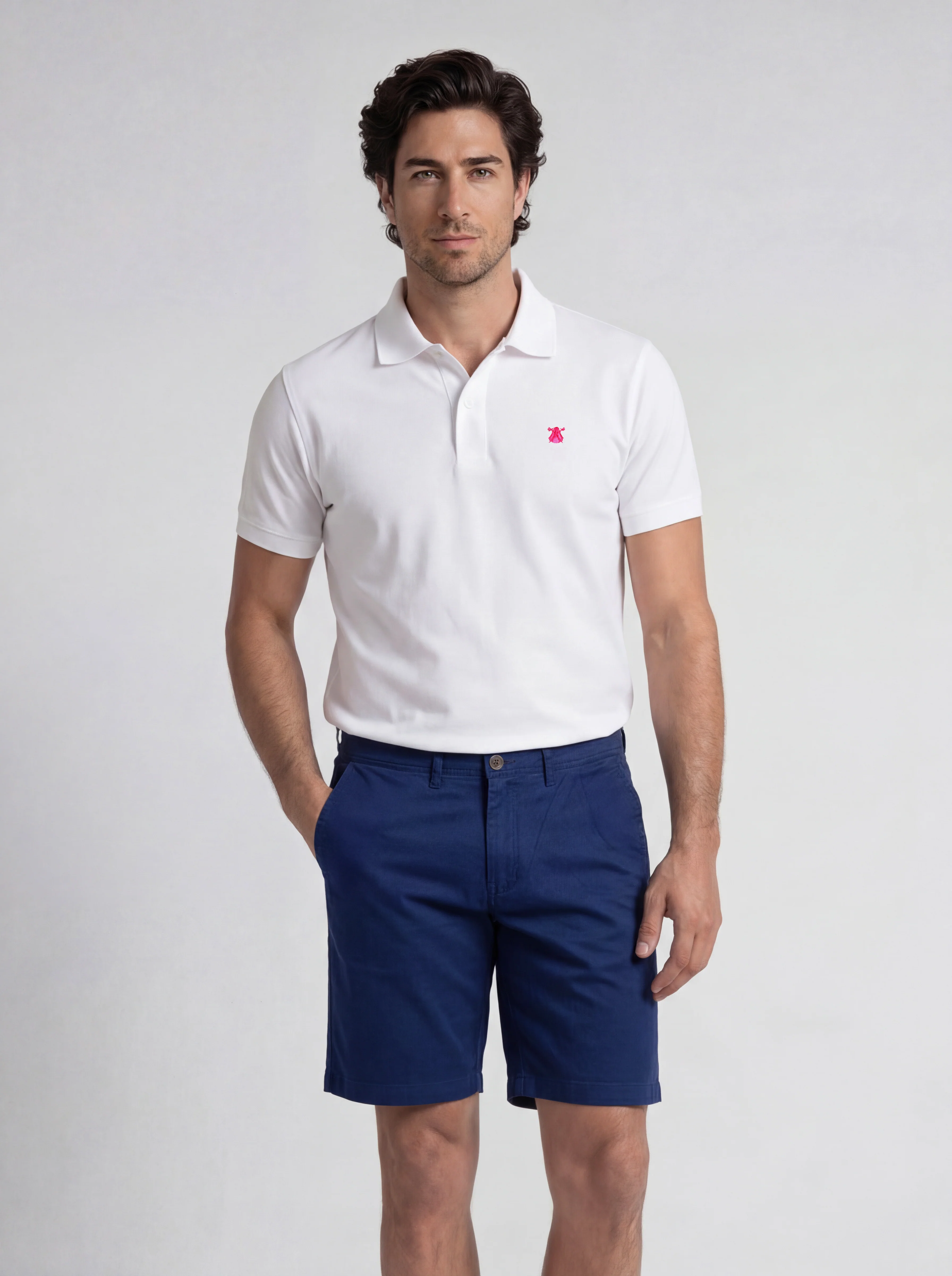 Bermuda Azul Clásica Hombre