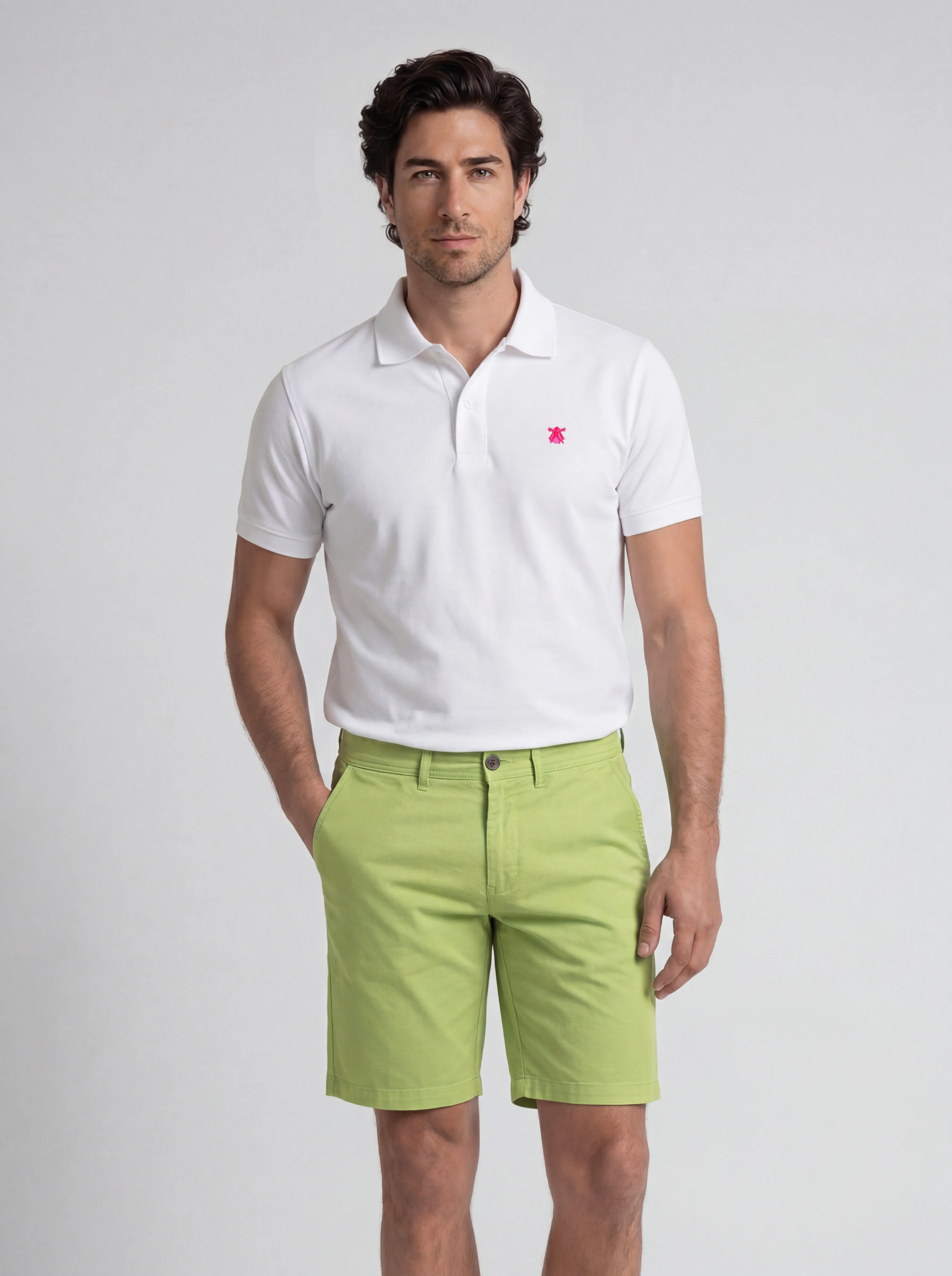 Bermuda Verde Clásica Hombre