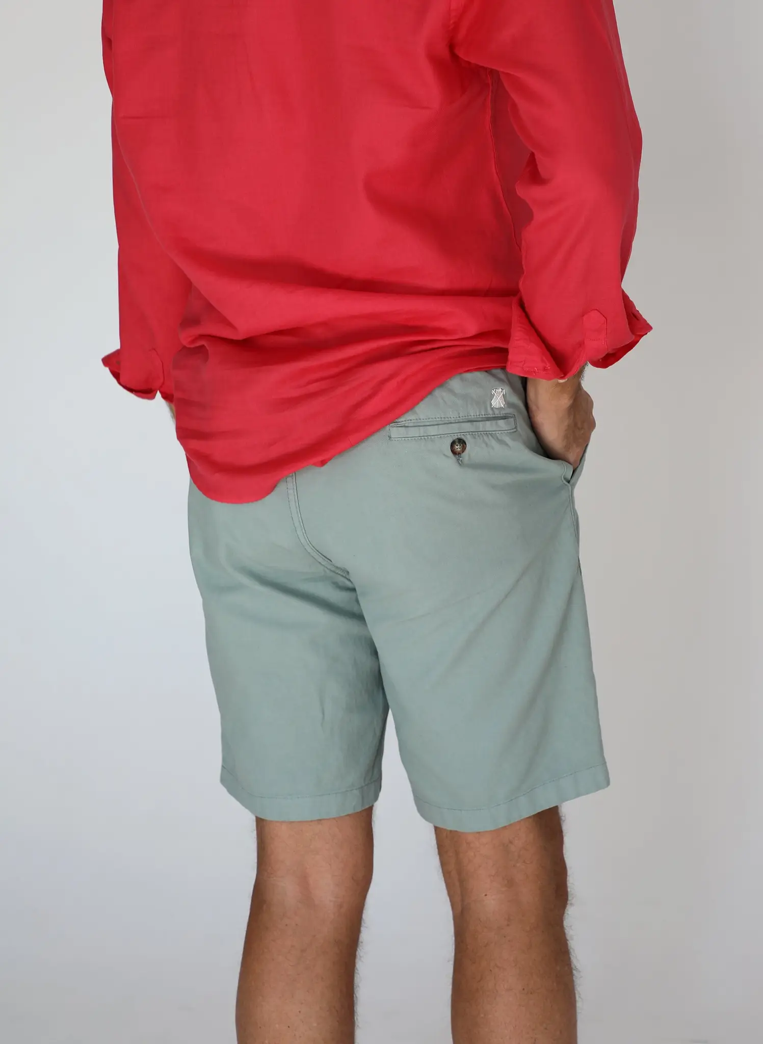 Bermudas Goma y Cordón Verde Agua Hombre - Image 2