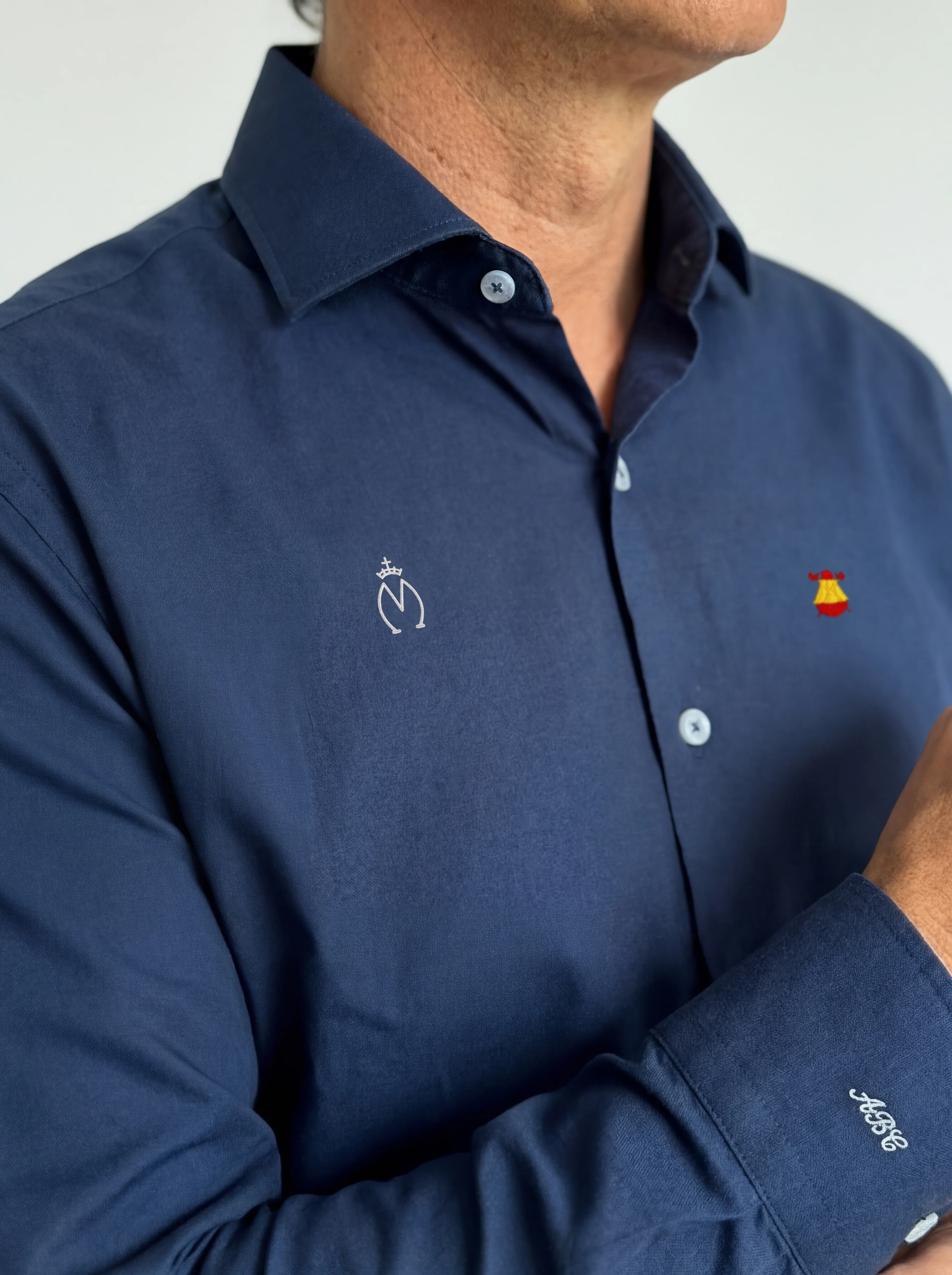 Camisa Azul Marino Personalizable Hombre - Image 4