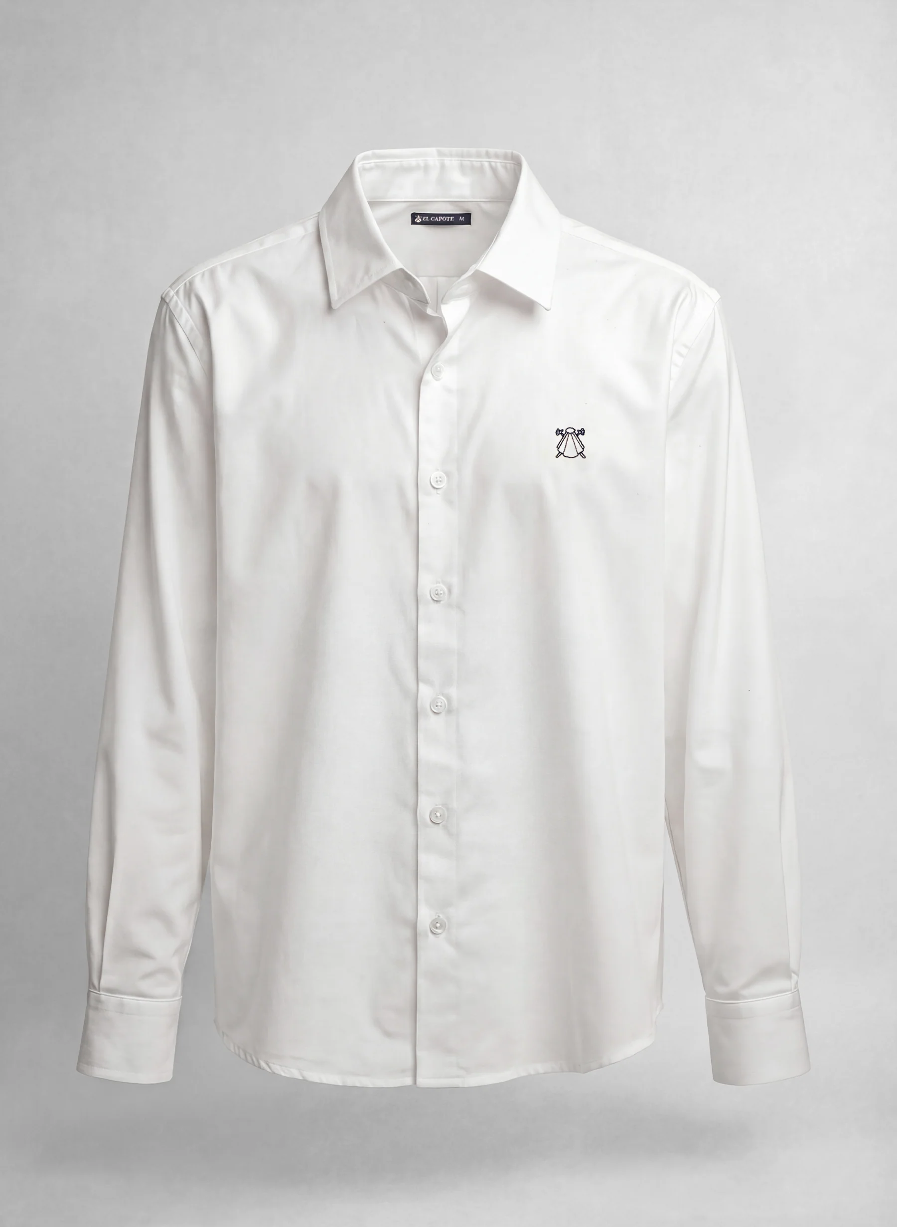 Camisa Oxford Blanca Cuello Italiano Mujer - Image 2