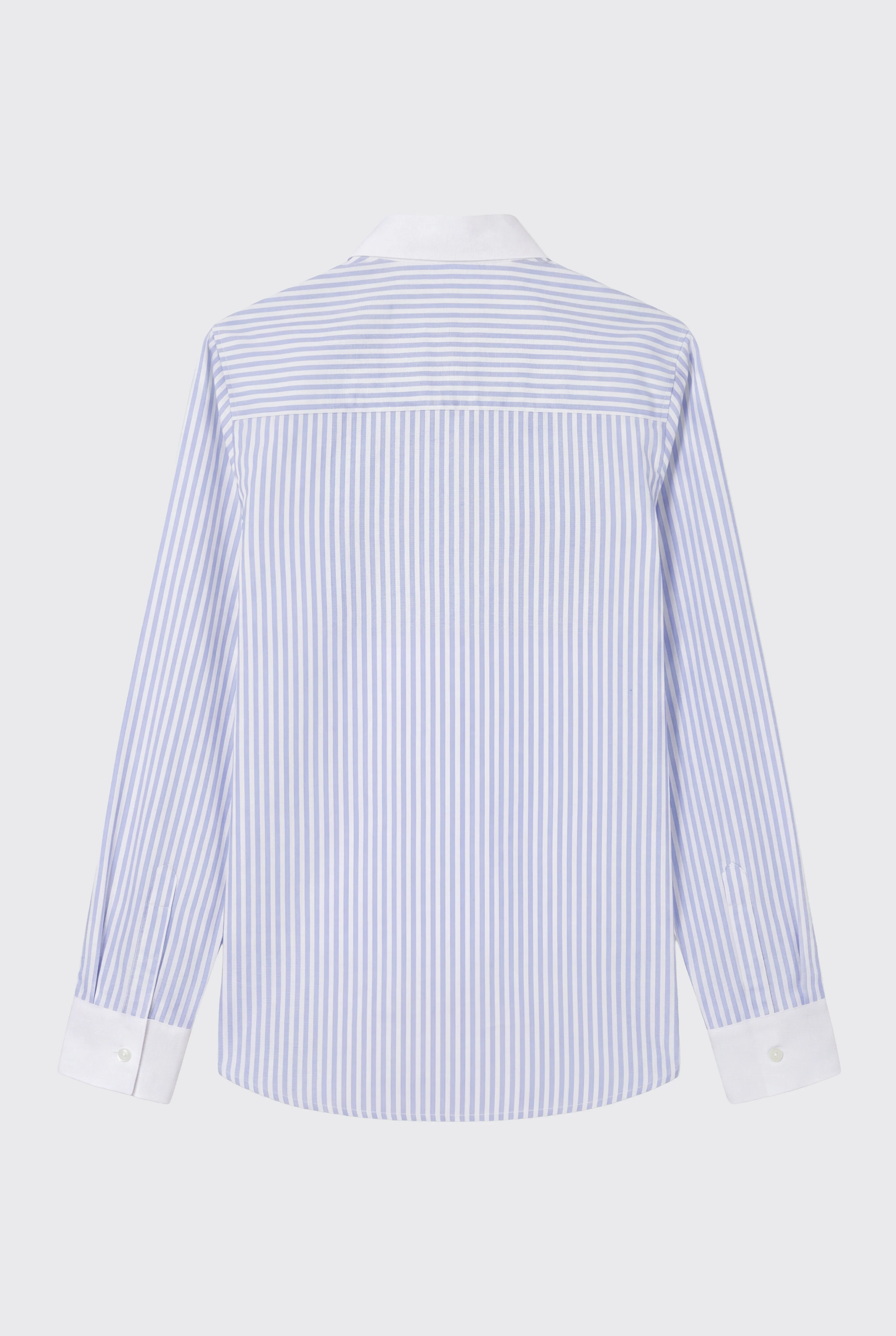 Camisa Rayas Cuello y Puños Blancos Mujer - Image 5