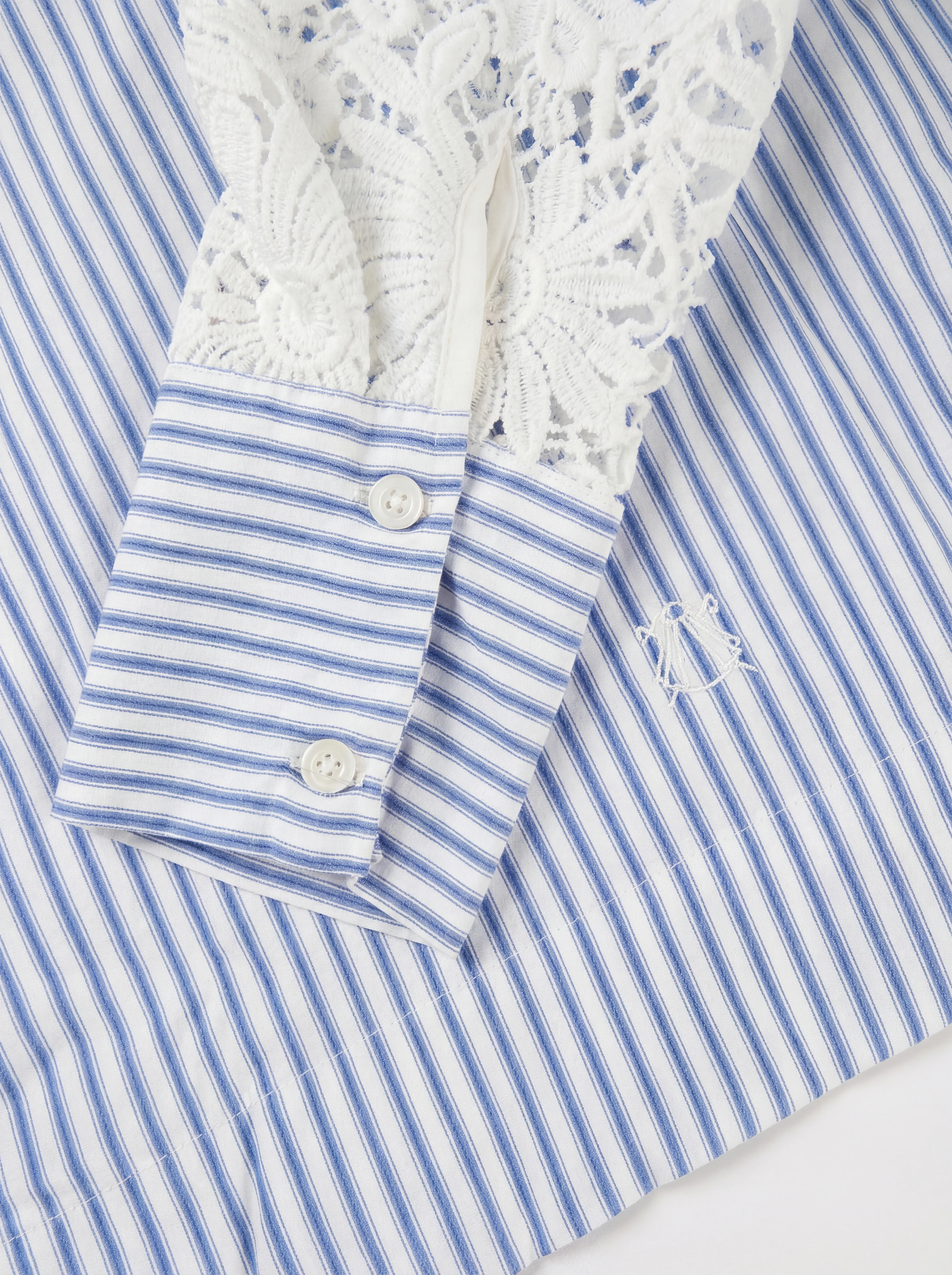 Camisa Rayas Guipur Mujer - Image 4