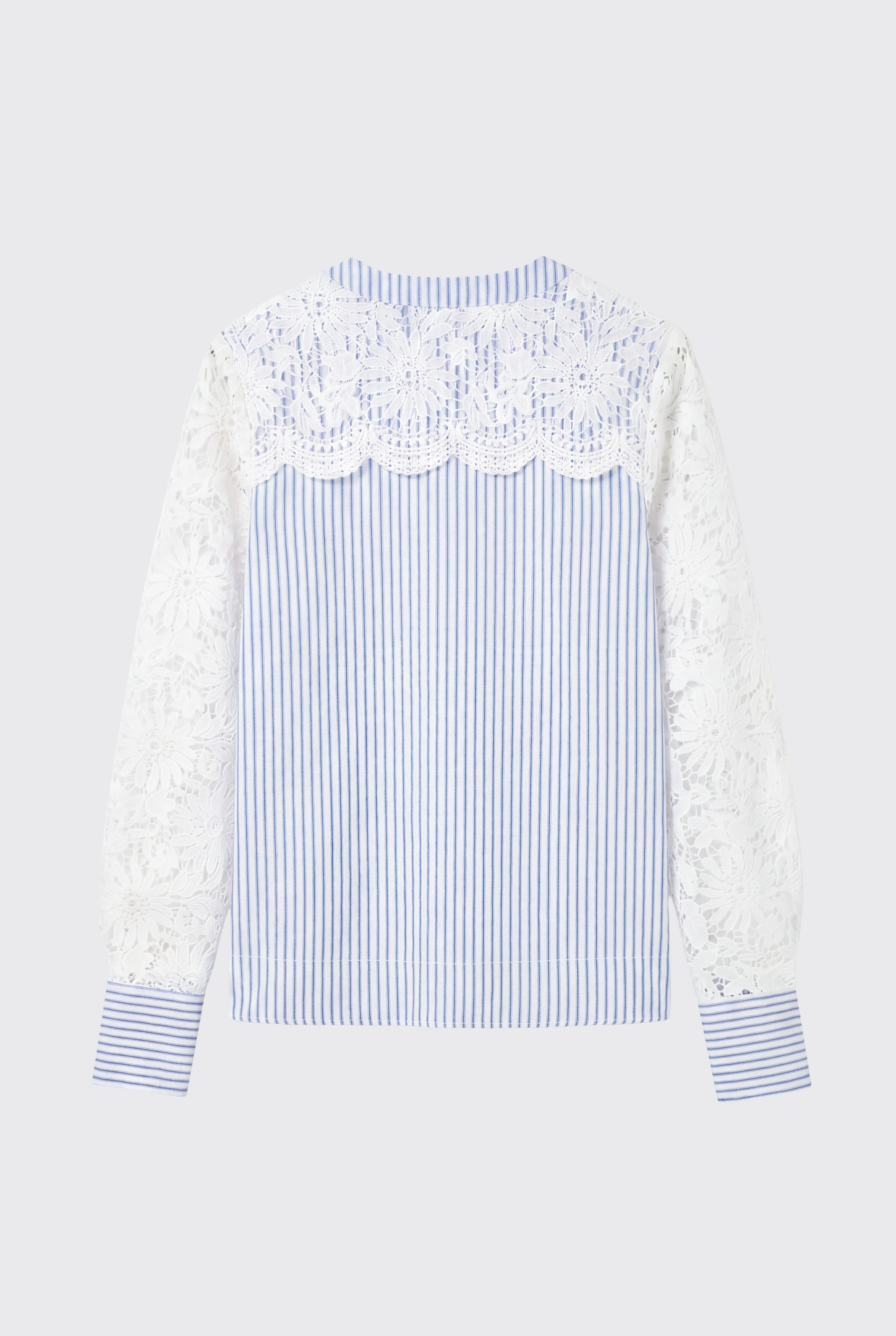 Camisa Rayas Guipur Mujer - Image 5