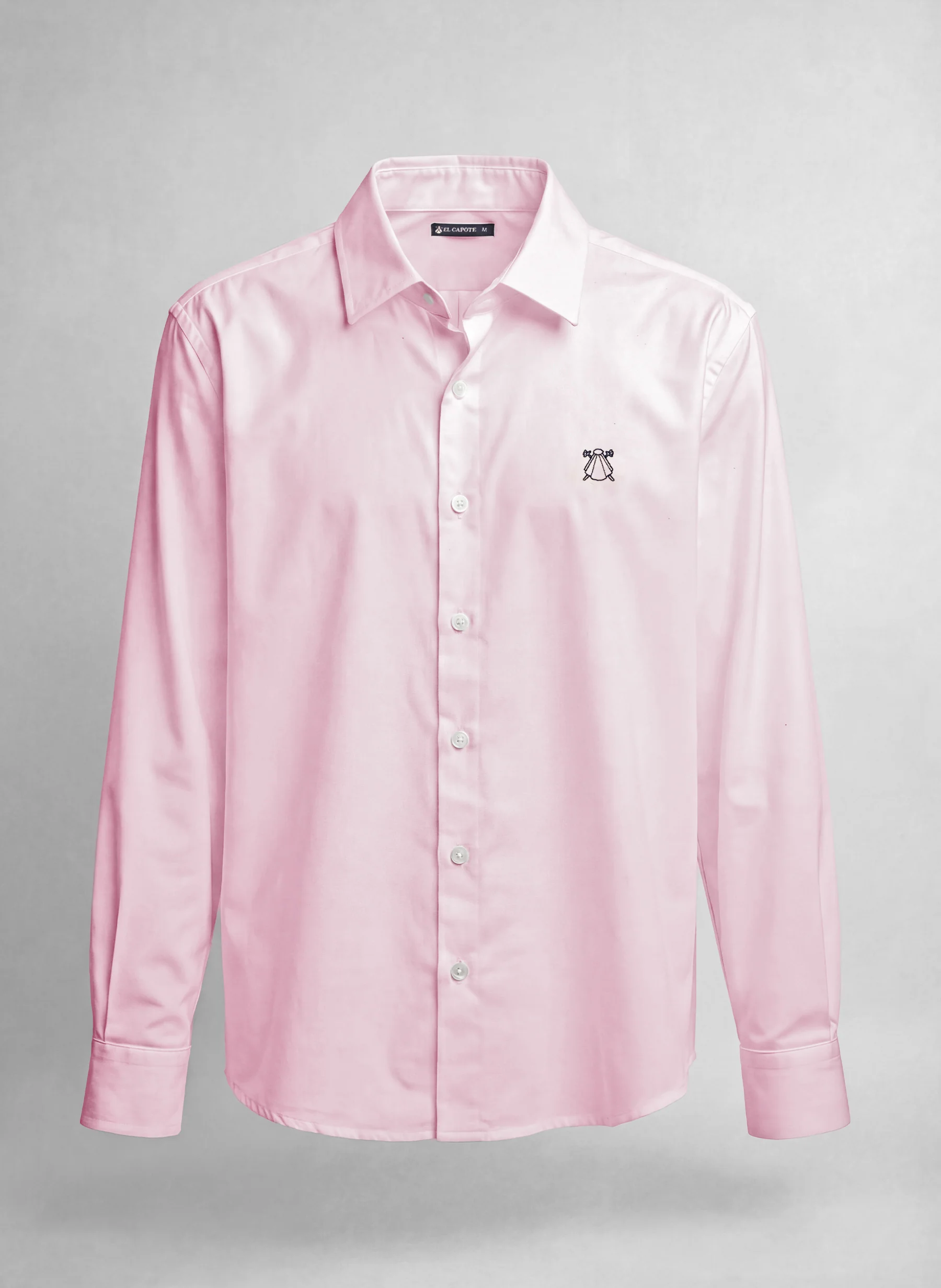 Camisa Rosa Oxford  Cuello Italiano Mujer - Image 2