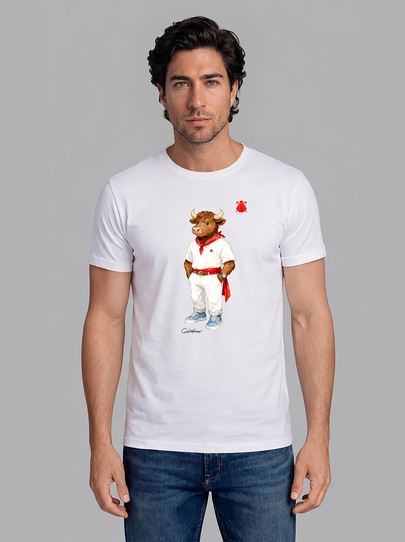 Camiseta Blanca Personalizable Hombre - Image 2