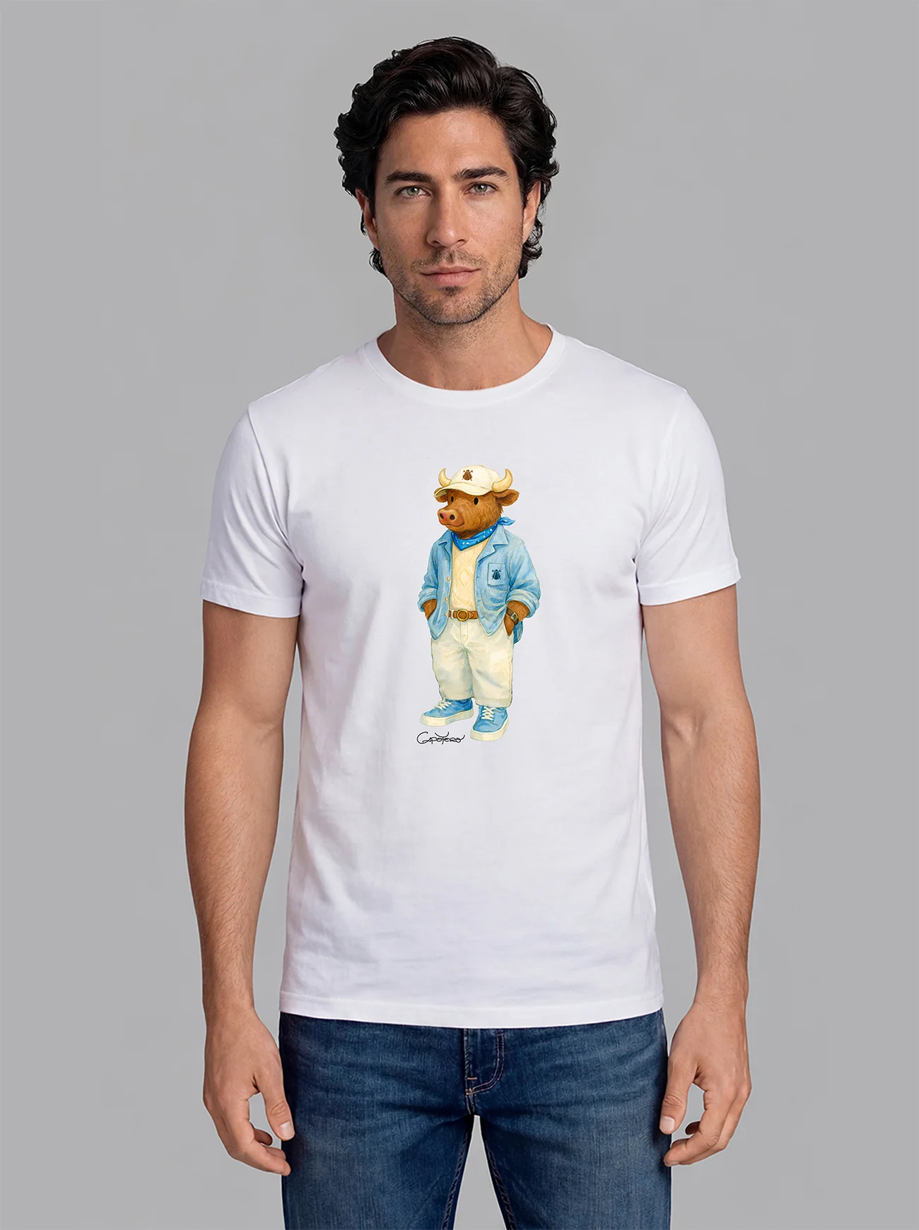 Camiseta Blanca Personalizable Hombre - Image 26