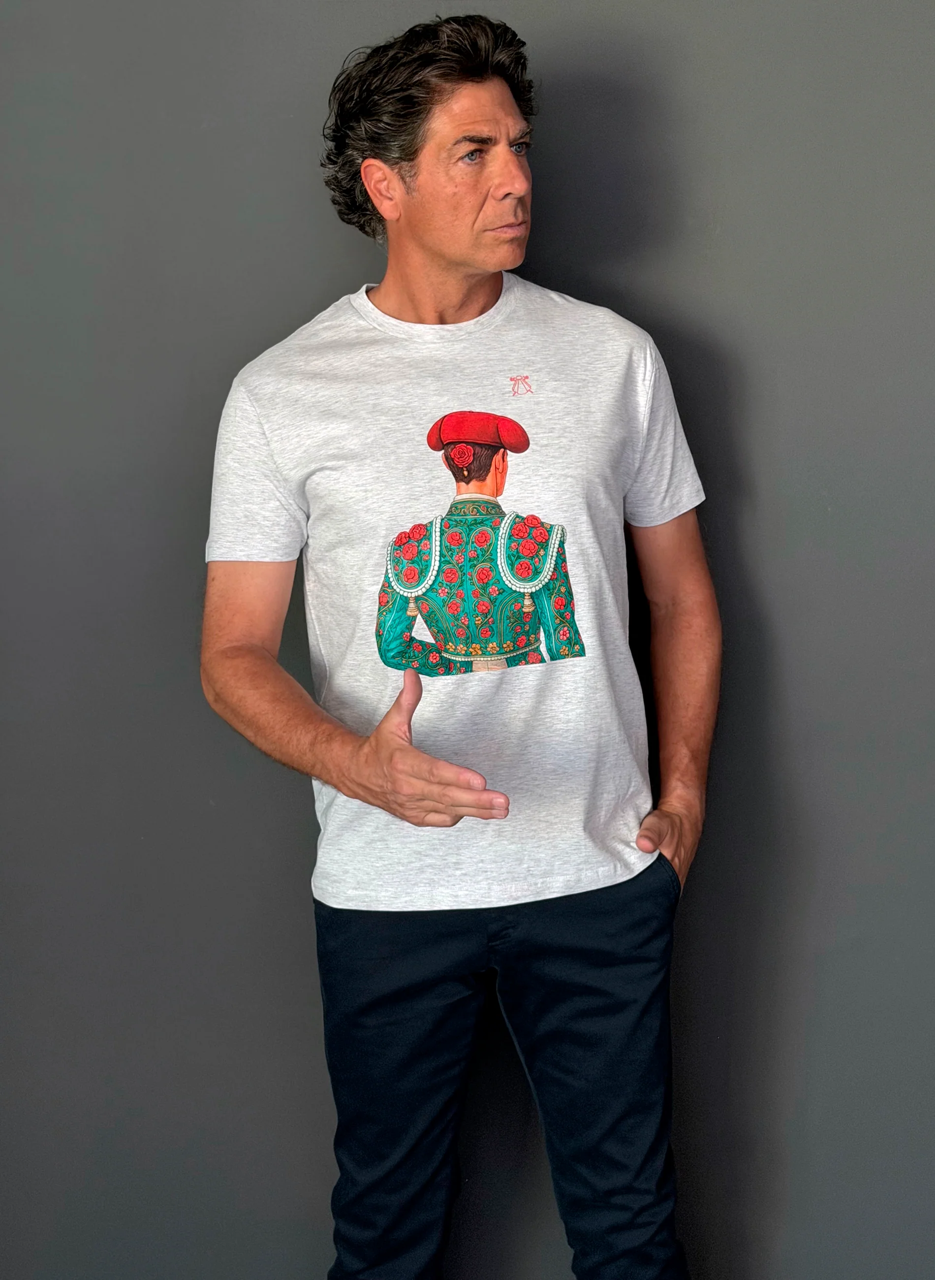Camiseta Gris Torero Espaldas Color Hombre