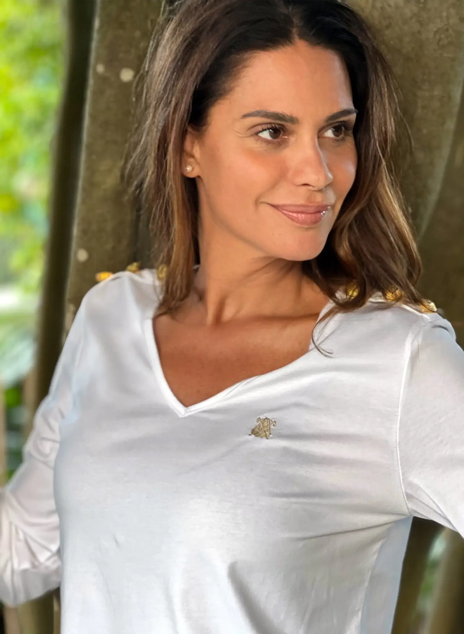 Camiseta Blanca Manga Larga Mujer - Image 3