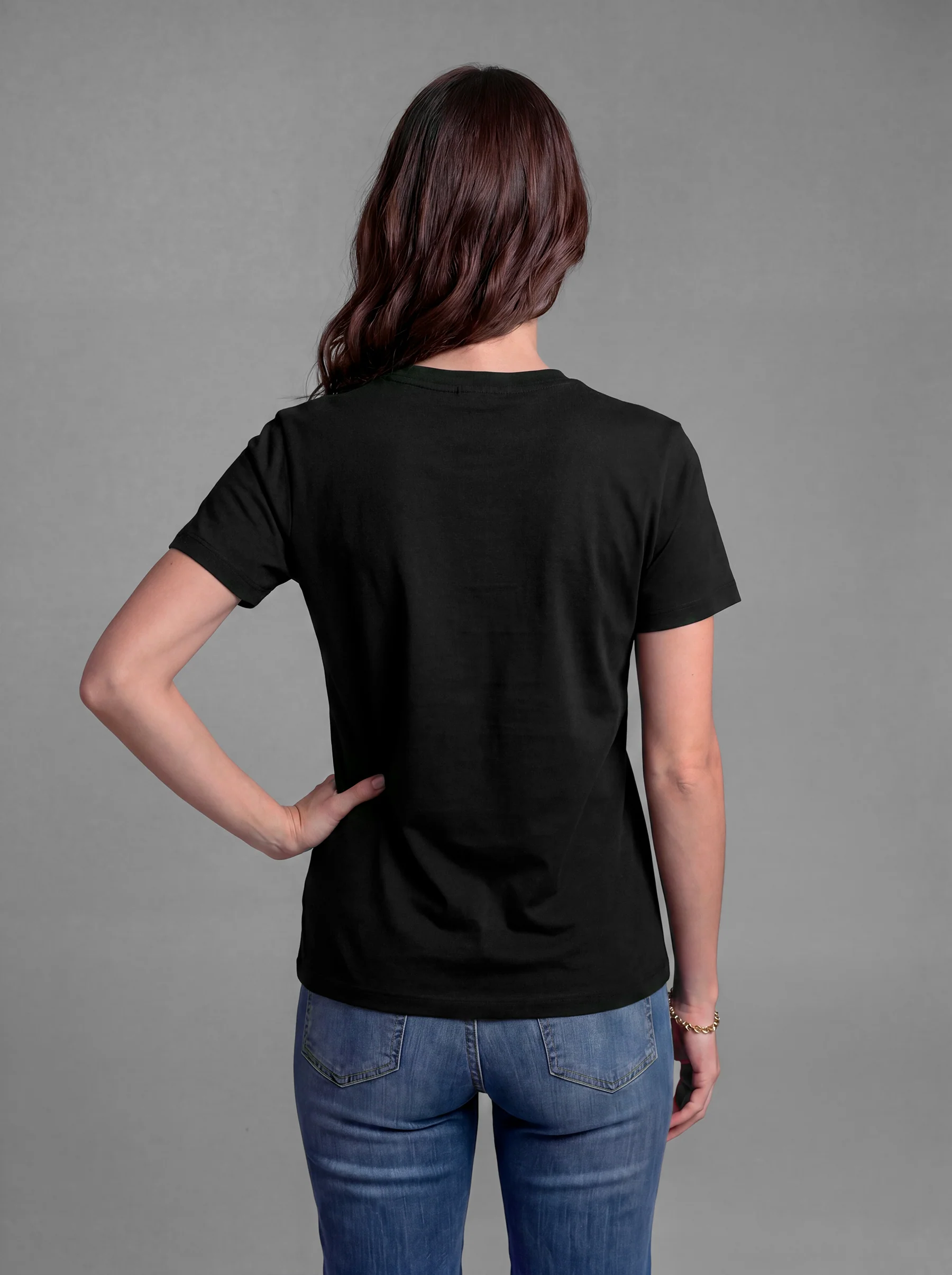 Camiseta Negra Crochet Mujer - Image 2