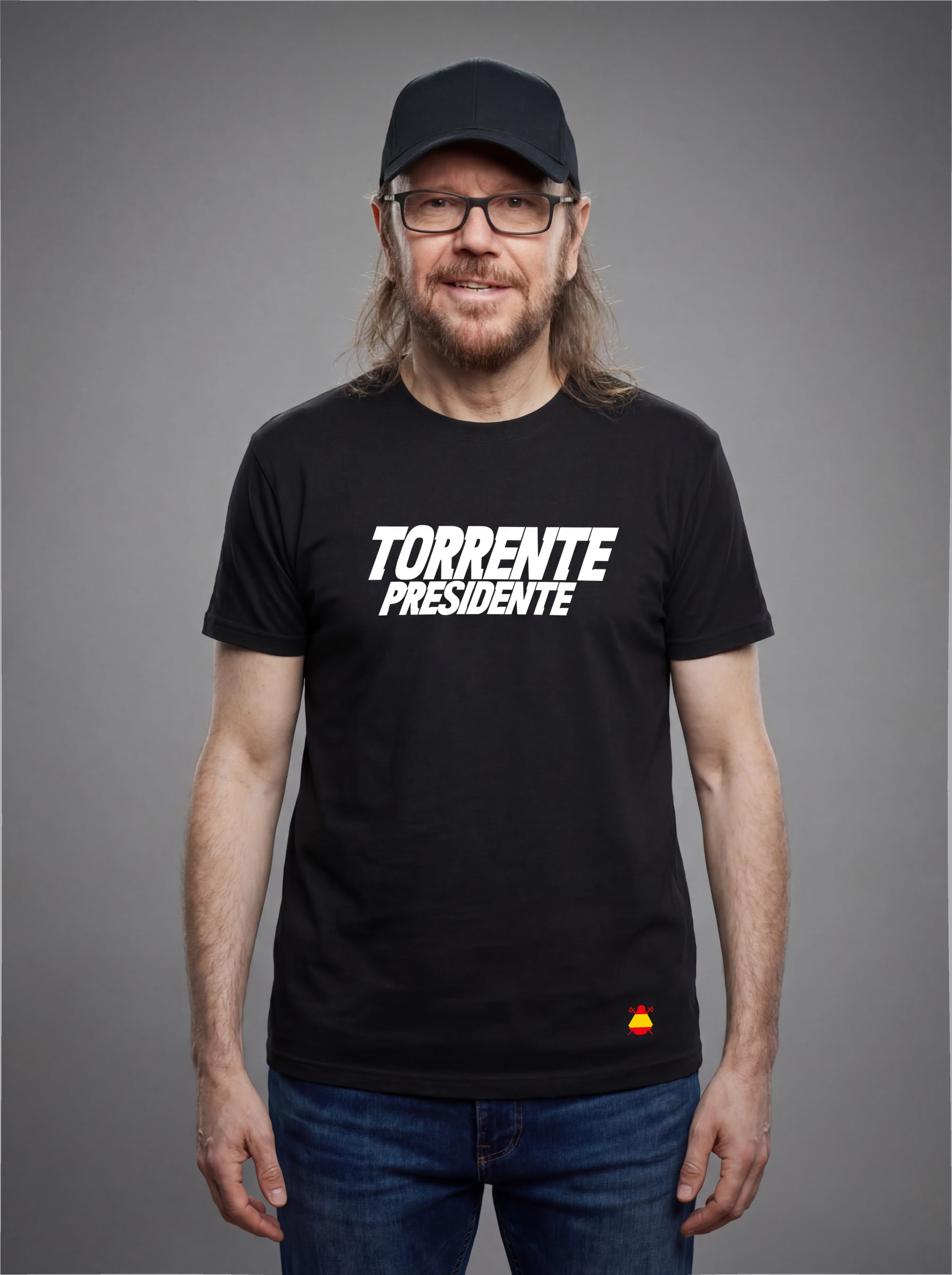 Camiseta Torrente Negra  España Hombre