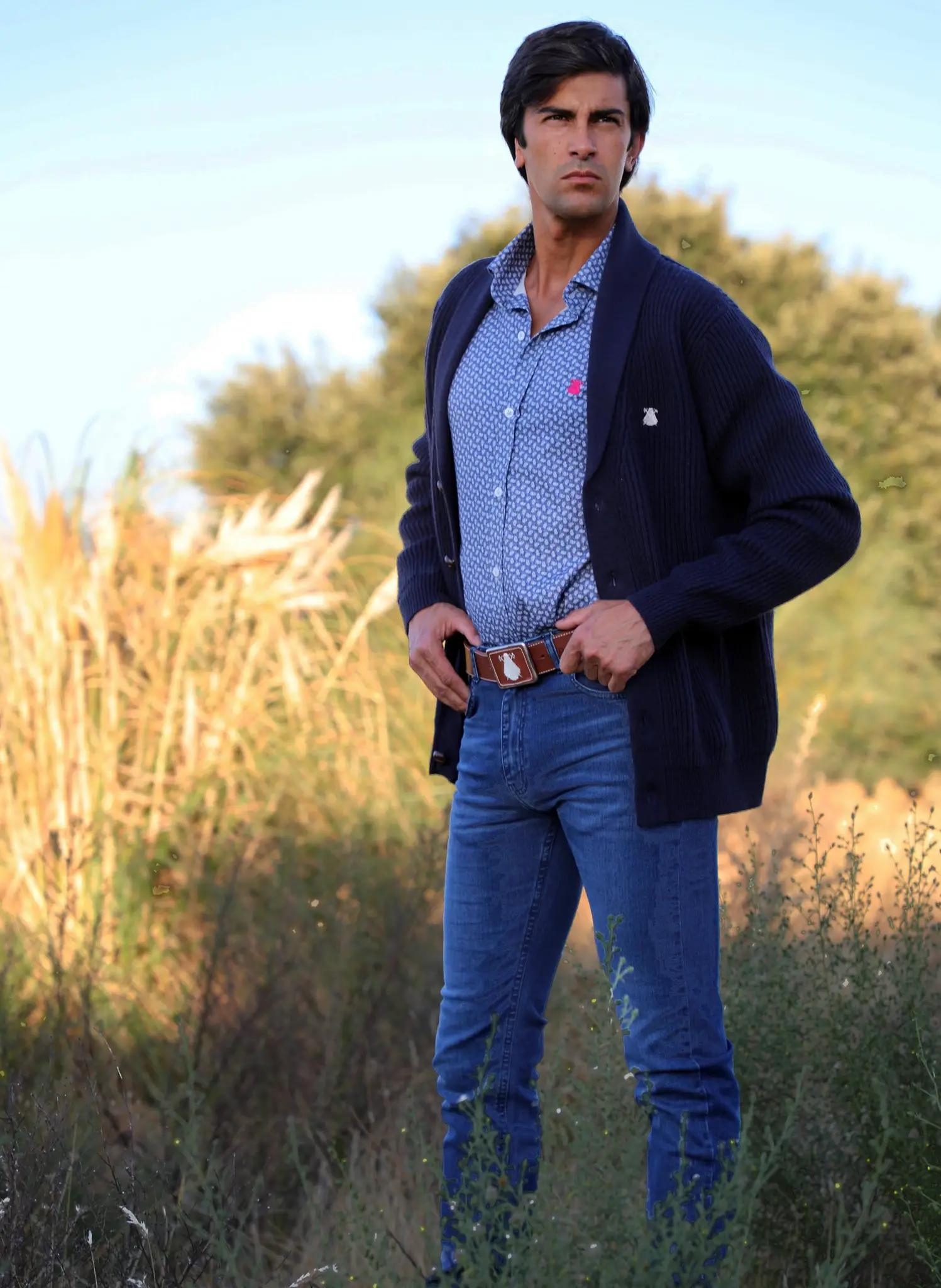 Chaqueta Azul Marino Cuello Smoking Hombre - Image 6