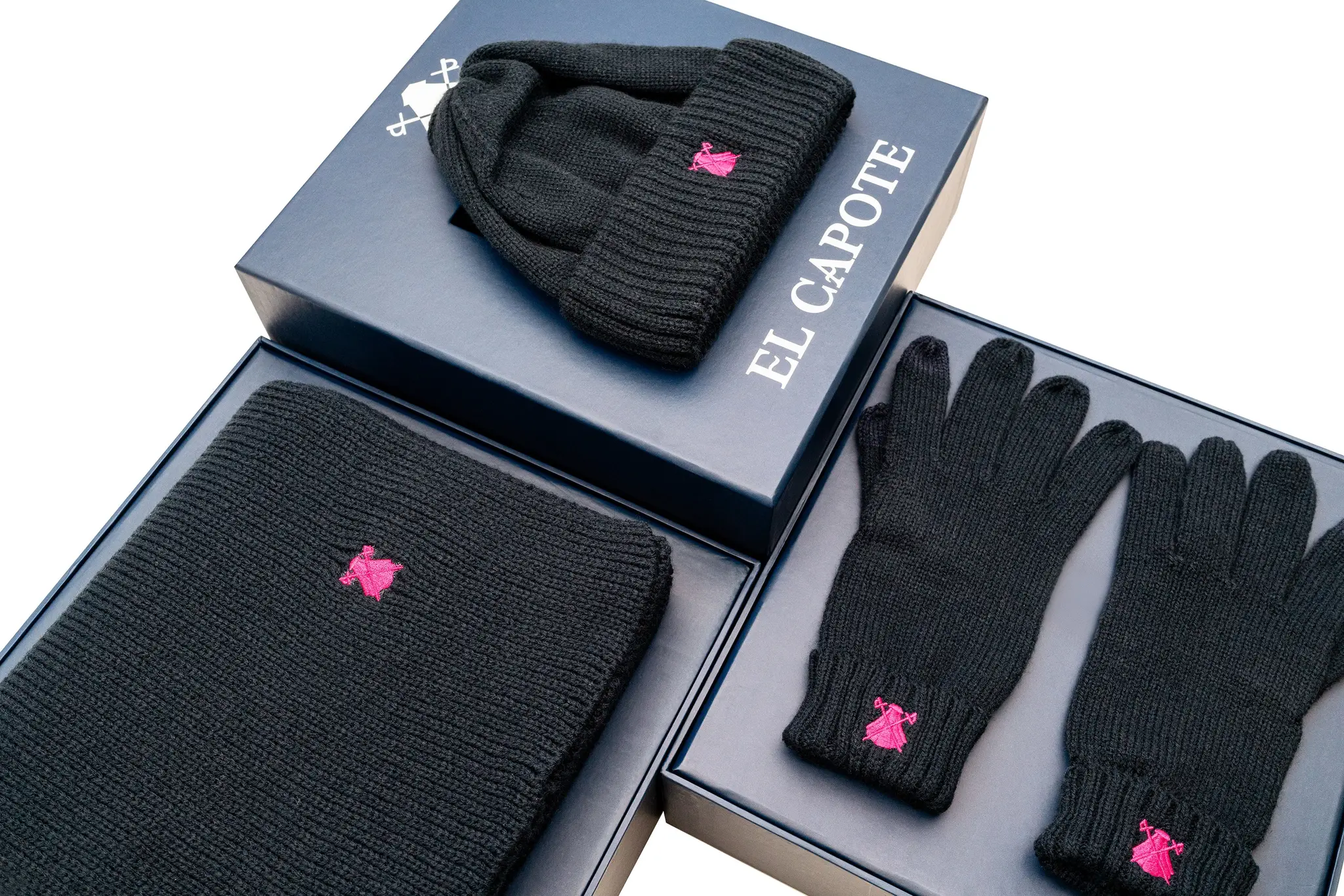 Pack de Gorro, Guantes y Bufanda Azul Marino Unisex - Image 2