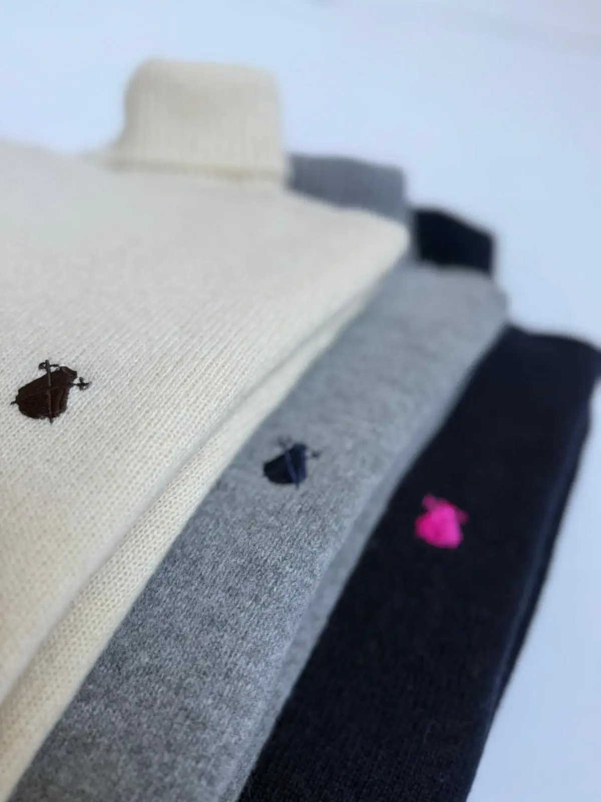 Jersey Beige Lambswool Cuello Alto Hombre - Image 5