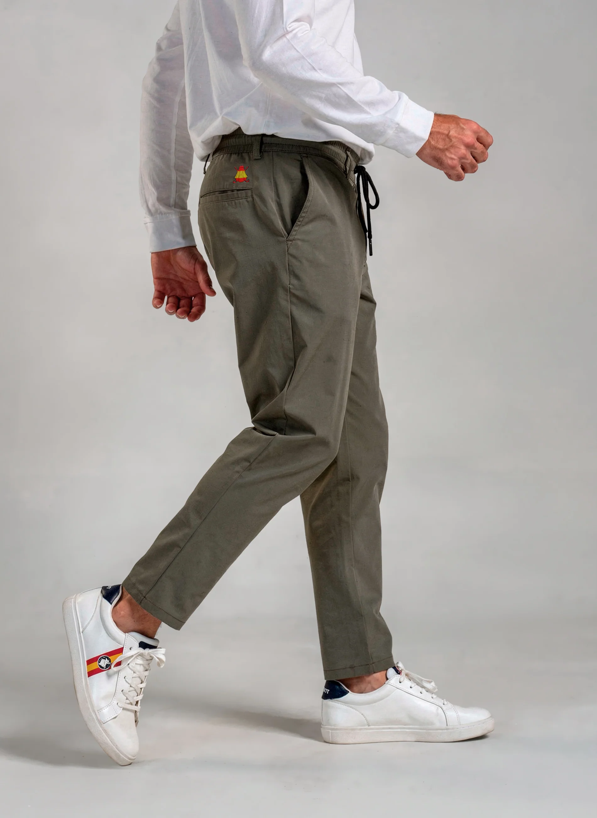 Pantalón Jogger Fino Kaki Hombre - Image 2