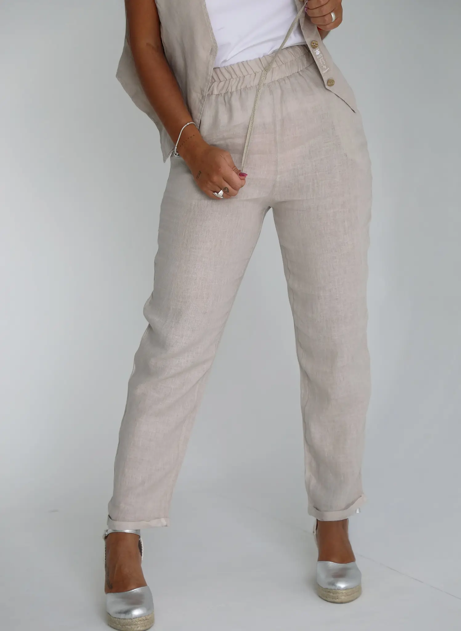 Pantalón Lino Tierra Mujer - Image 2