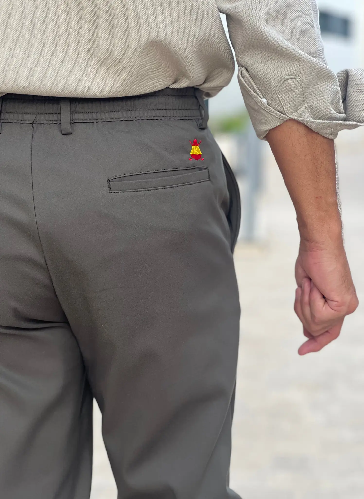 Pantalón Técnico Verde Kaki  Cordón Hombre España - Image 2
