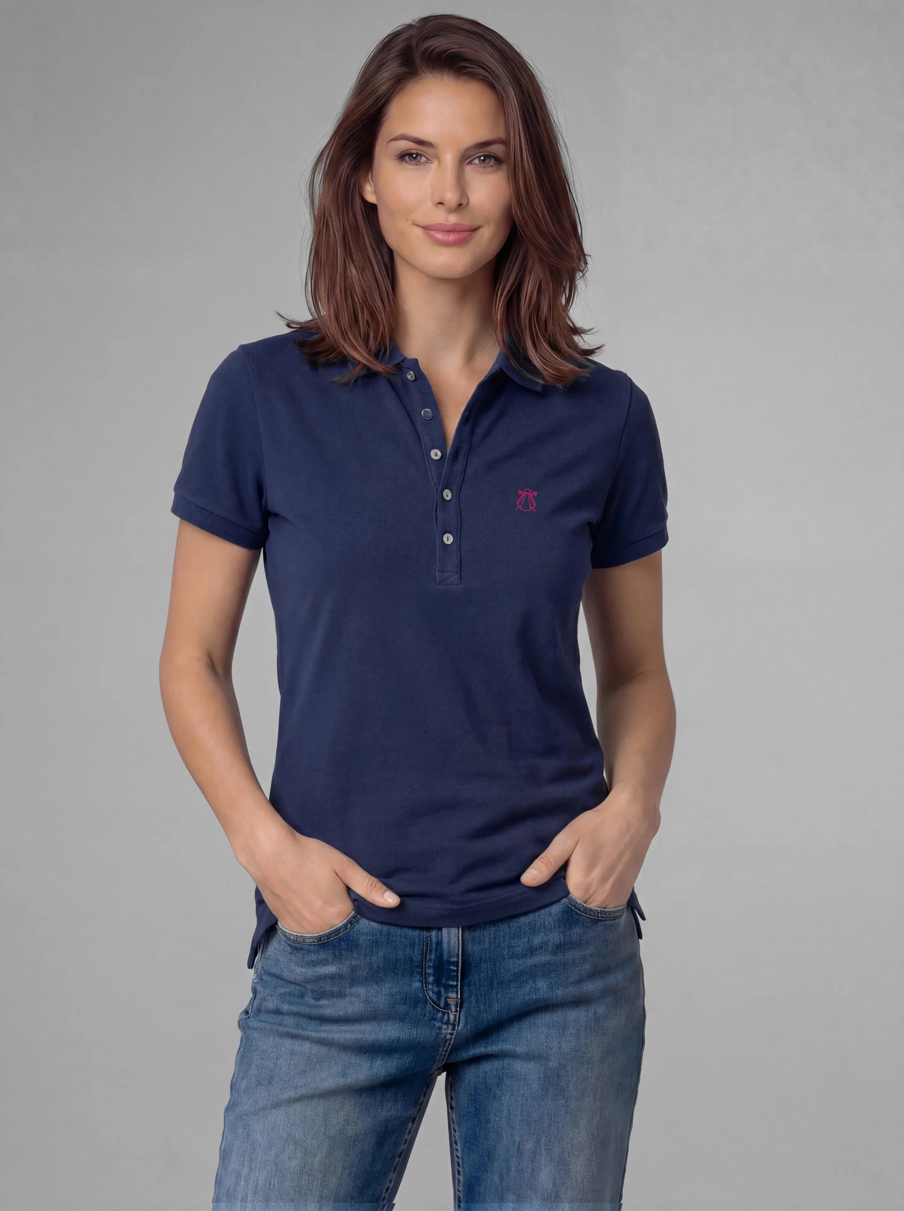 Polo Classic Azul Marino Mujer