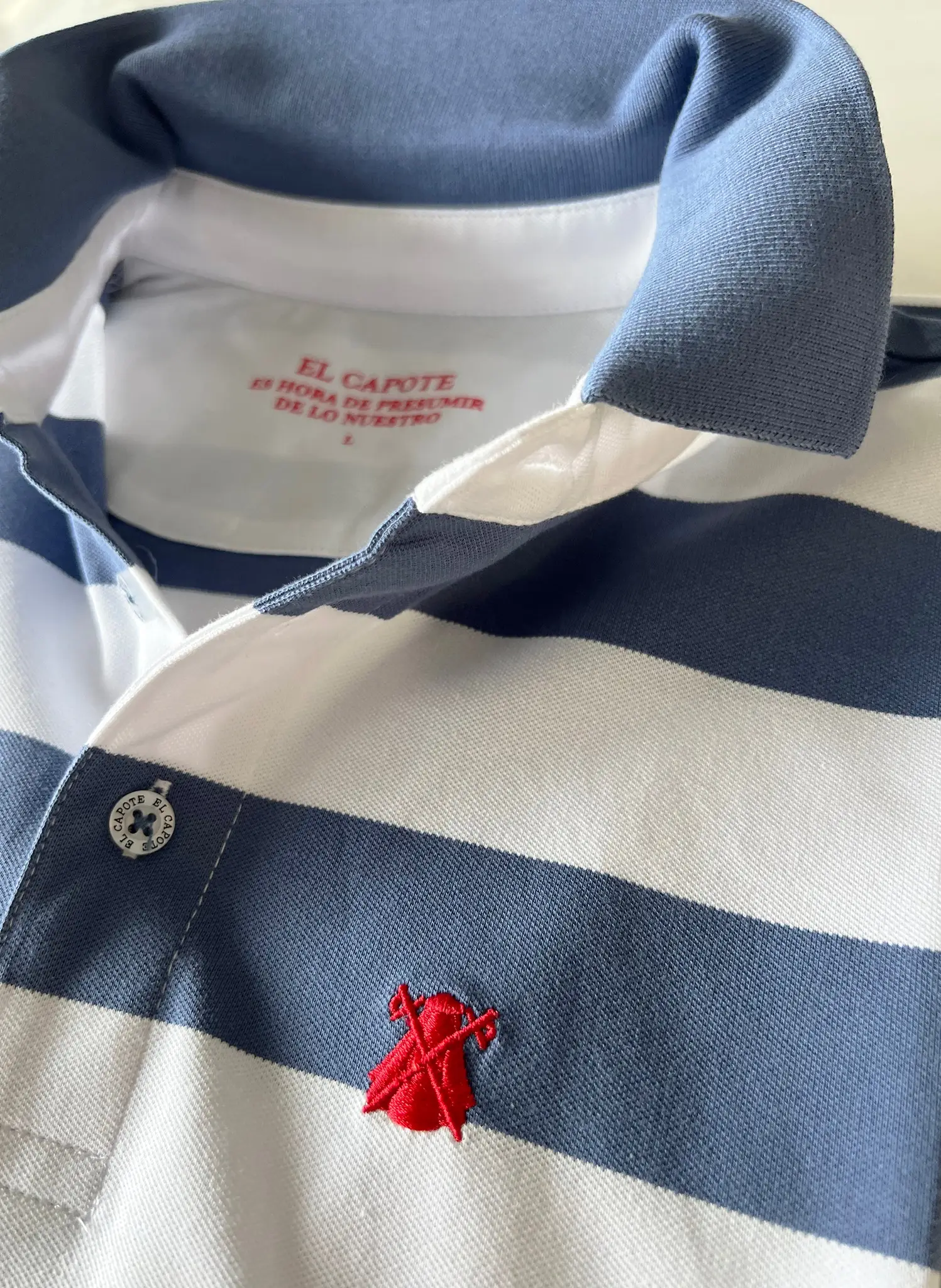 Polo Franjas Azules Hombre - Image 2