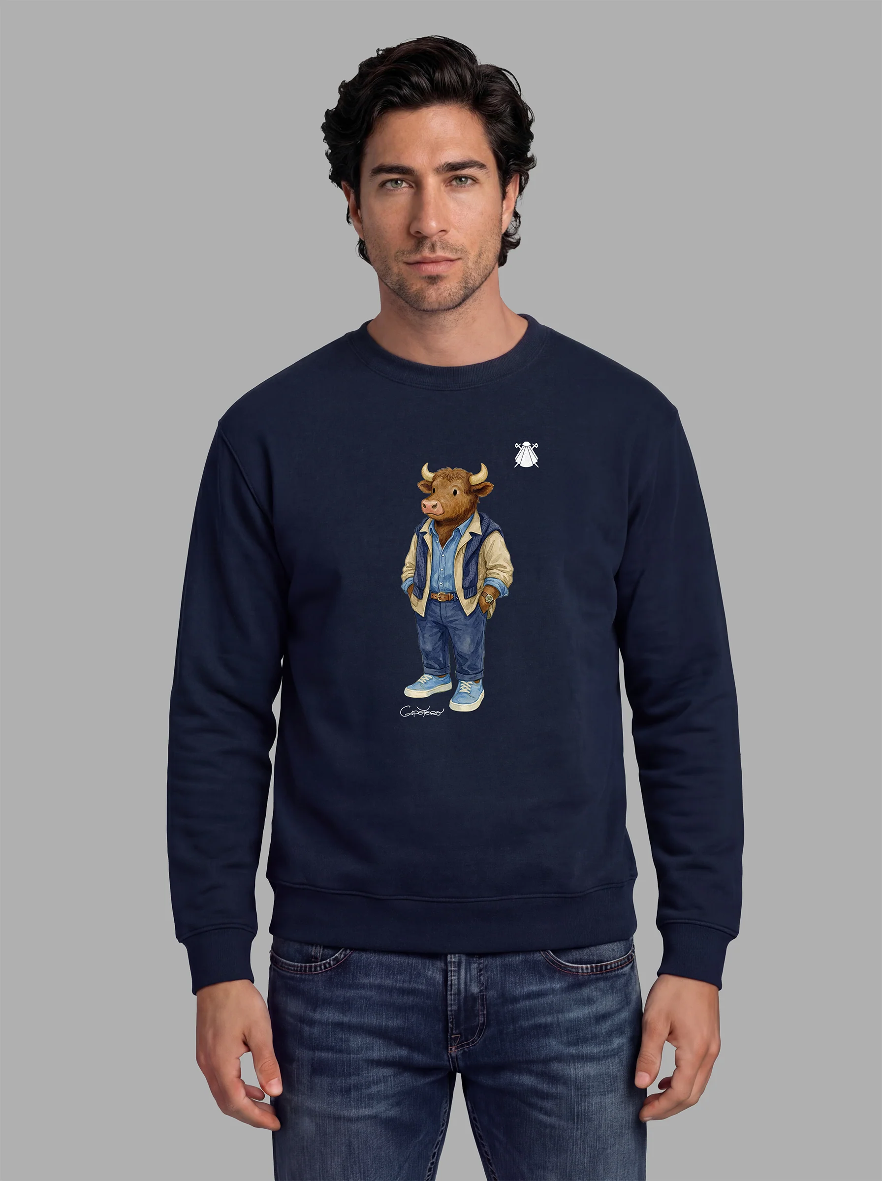 Sudadera Azul Marino Personalizable Hombre - Image 3