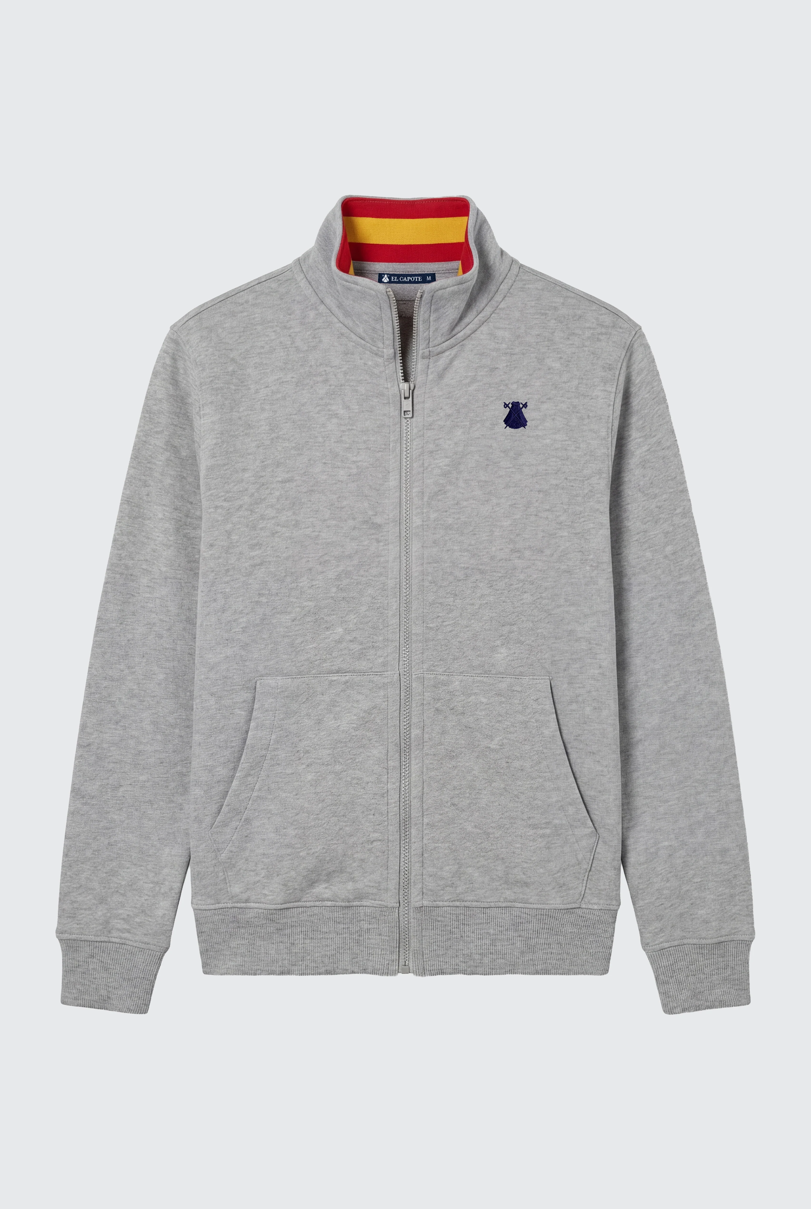 Sudadera Hombre Gris Cuello España - Image 2