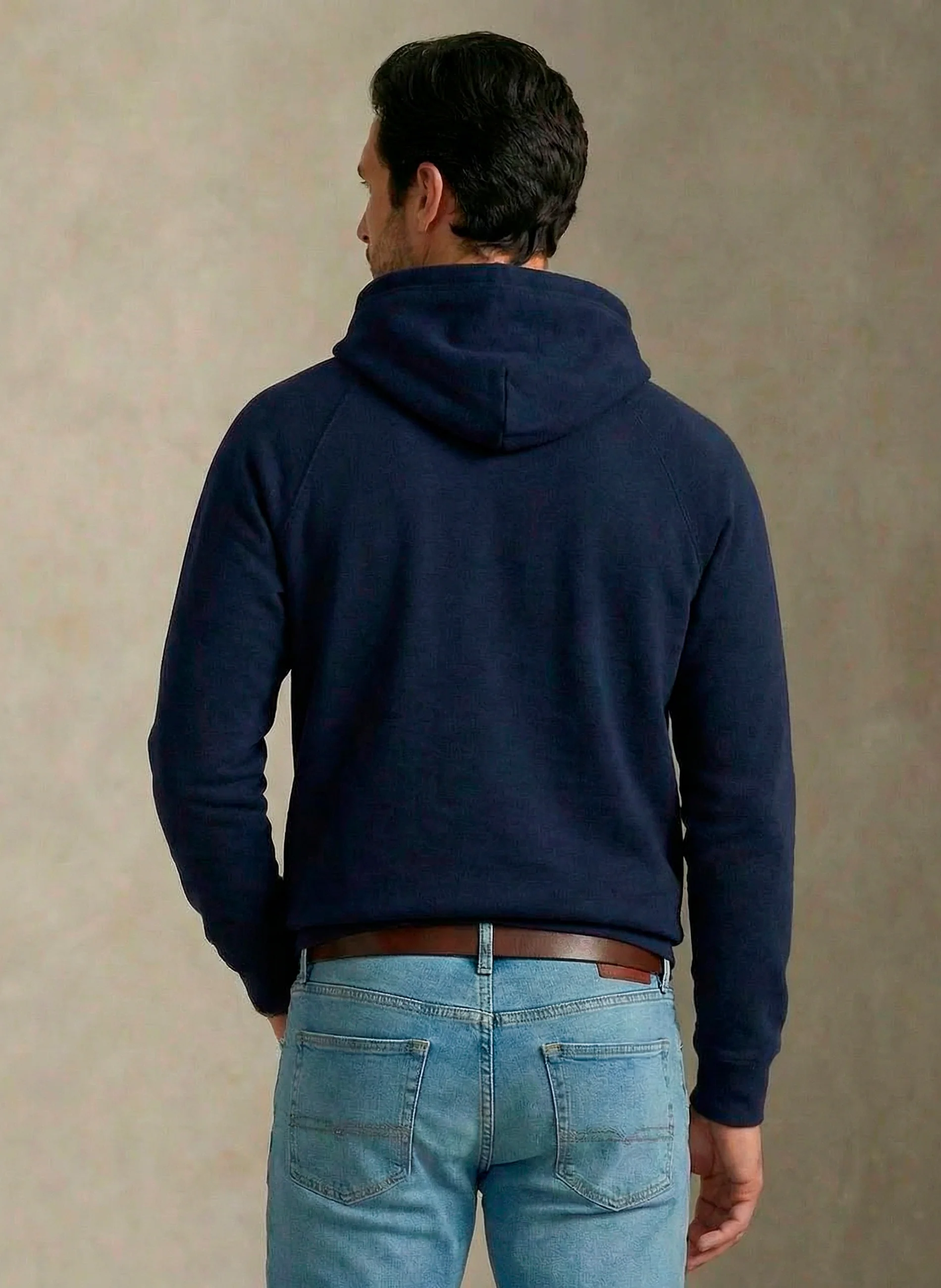 Sudadera  Capucha Azul Marino Capote Rosa Hombre - Image 5