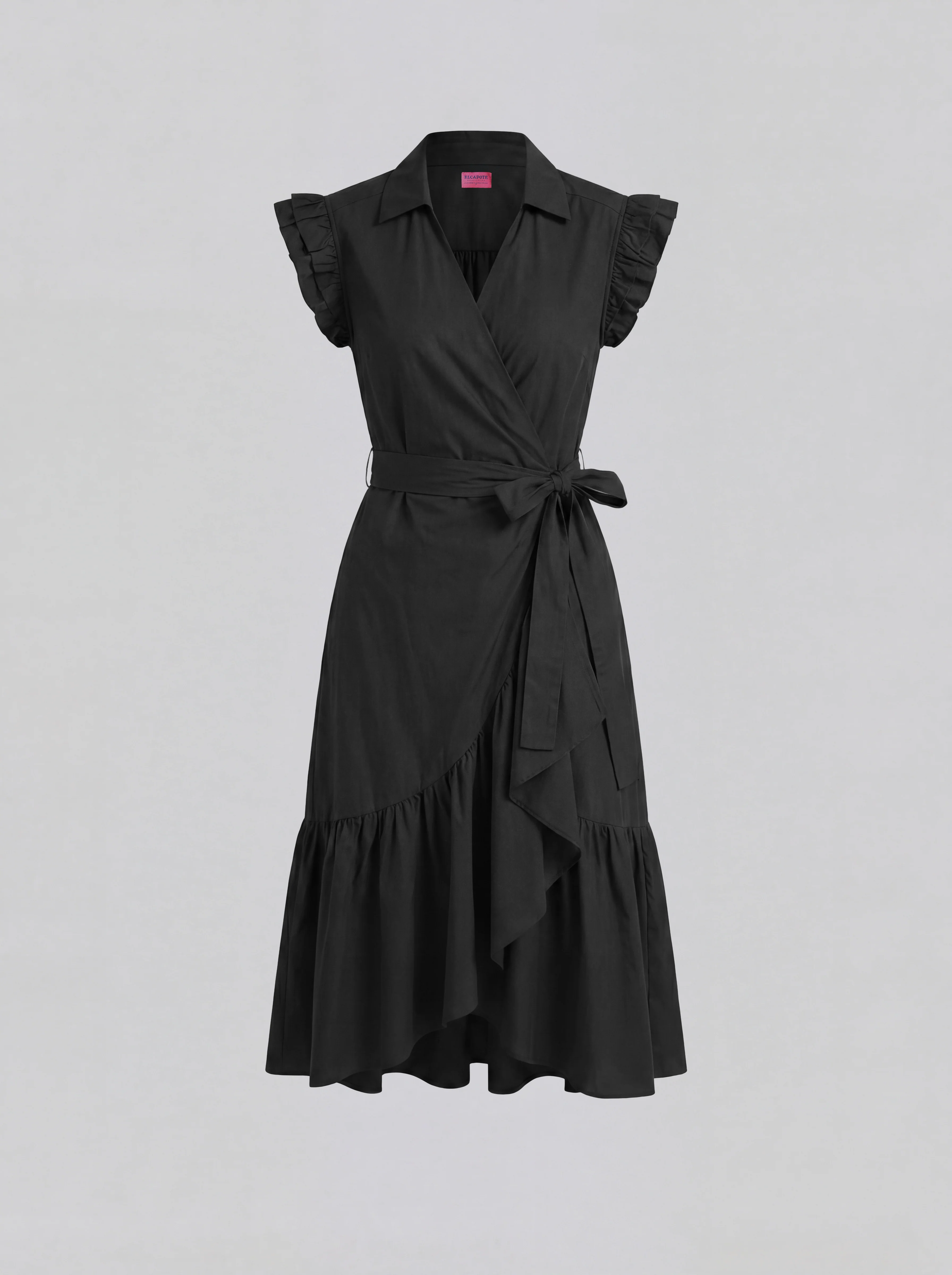 Vestido Negro Volante Mujer - Image 2